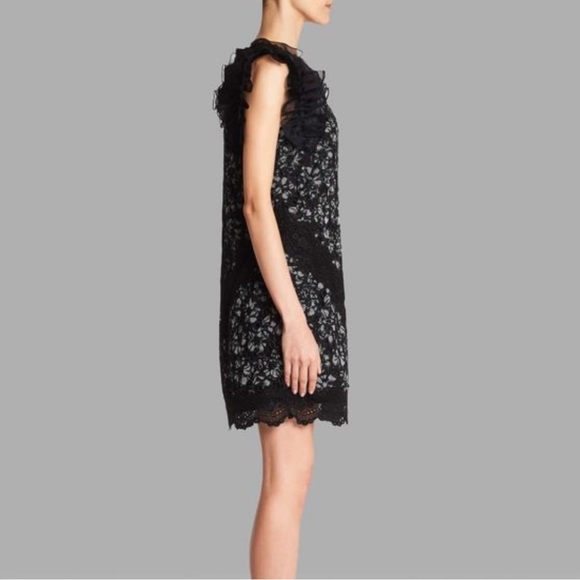 Rebecca Taylor NWOT SILK Sleeveless Floral Embroidery Ruffle Mini Dress B17/20 - Picture 2 of 16